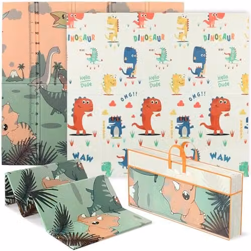 AIYAPLAY Reversible Foldable Baby Play Mat with Dinosaur Theme, Multicolour, W/D/H: 196 x 176 x 1.5 cm – 1