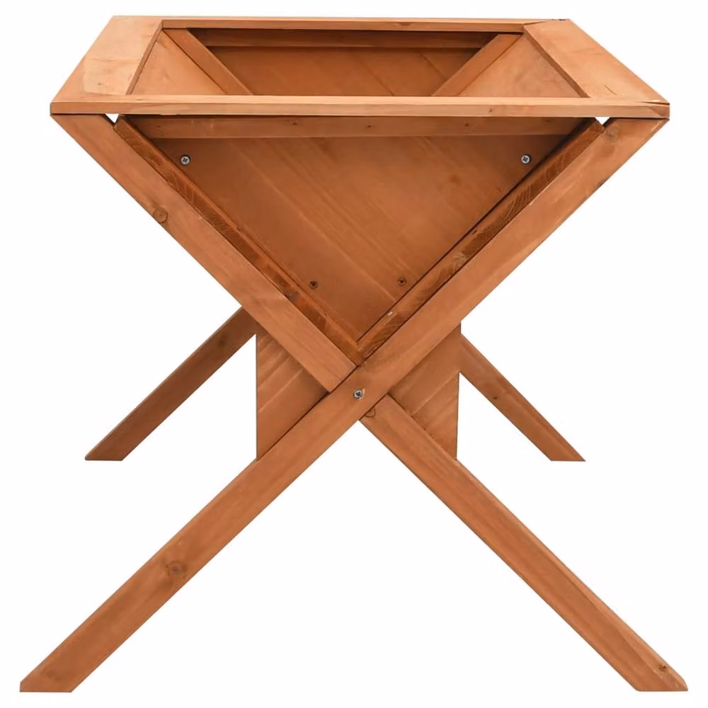Berkfield Home Wooden Planter Tub in Brown, W/D/H: 90 x 55 x 56 cm – 2