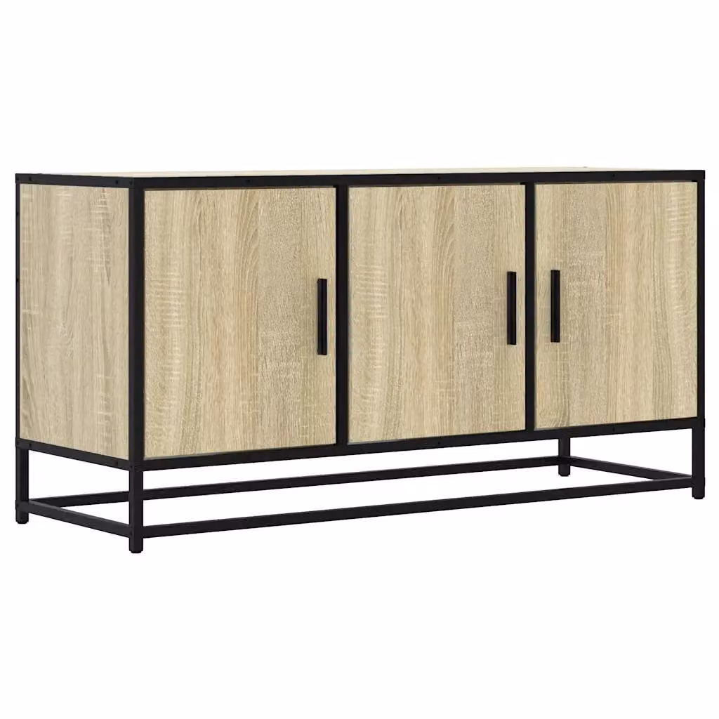 Berkfield Home TV Cabinet in Sonoma Oak Brown, W/D/H: 100 x 35 x 50 cm – 1