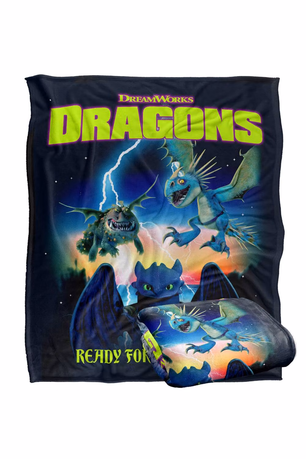 Trevco Toothless and Dragons Adventure Poster Super Soft Fleece Throw Blanket, Multicolour, W: 152 cm, D: 127 cm – 7