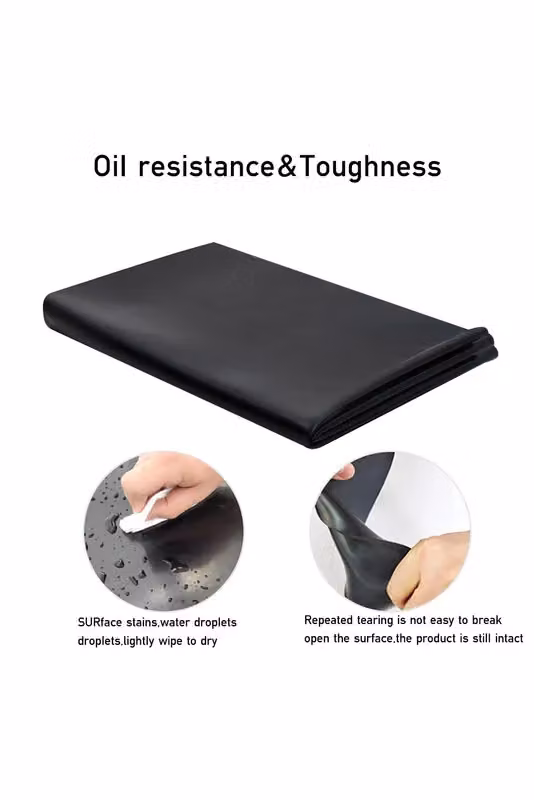 Living and Home Black EPDM Rubber Sheet, Waterproof and Shock Absorbent, W x W: 1 x 1 m – 4