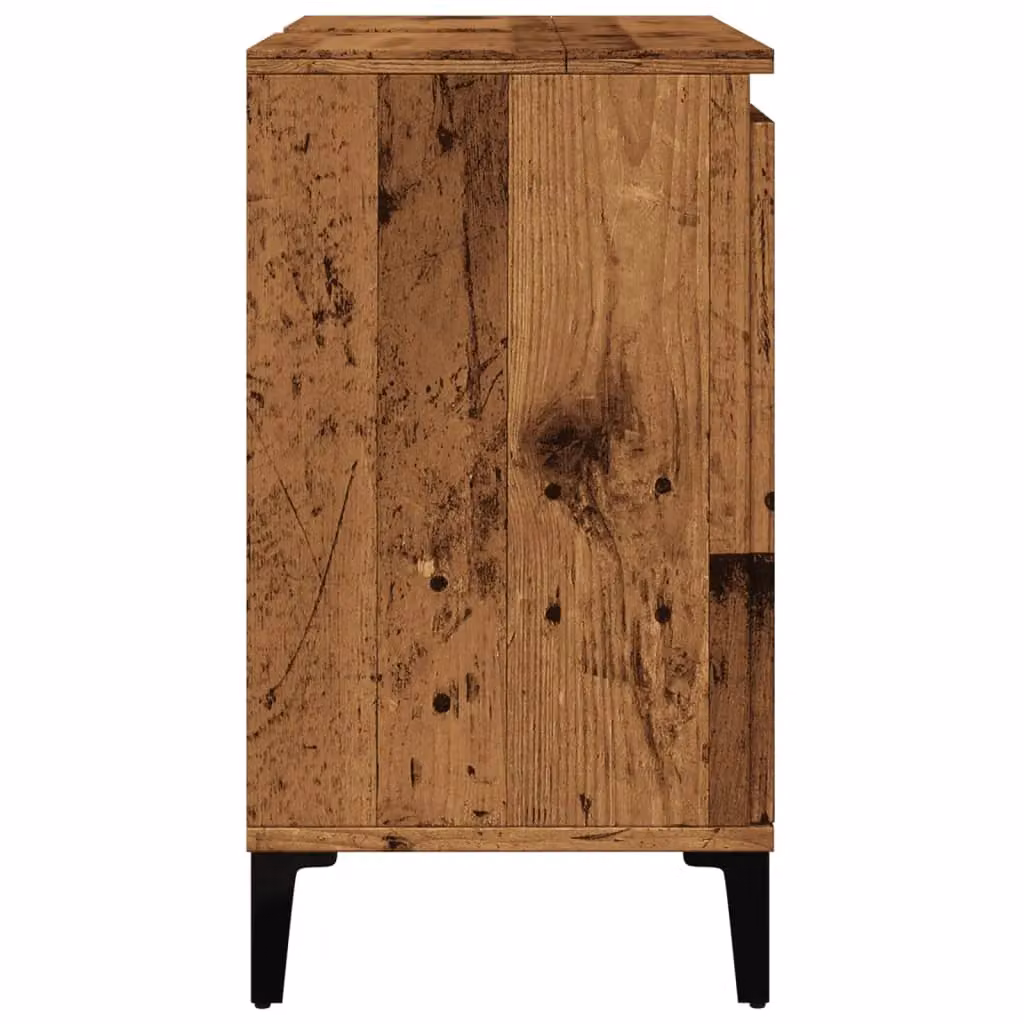 Berkfield Home Sink Cabinet in Old Wood Brown, W/D/H: 58 x 33 x 60 cm – 5