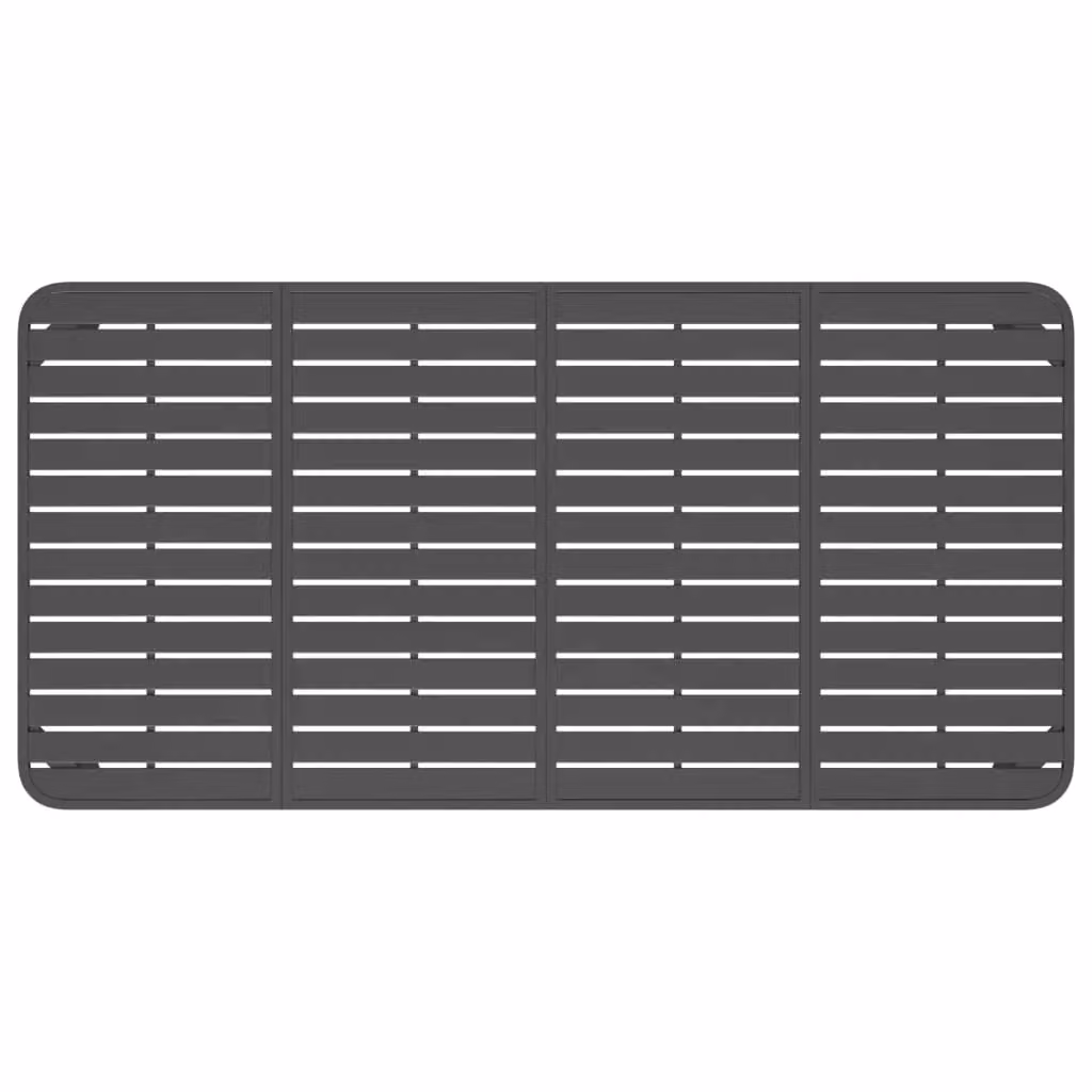 Berkfield Home Modern Metal Garden Table in Anthracite Black, W/D/H: 200 x 100 x 71 cm – 3