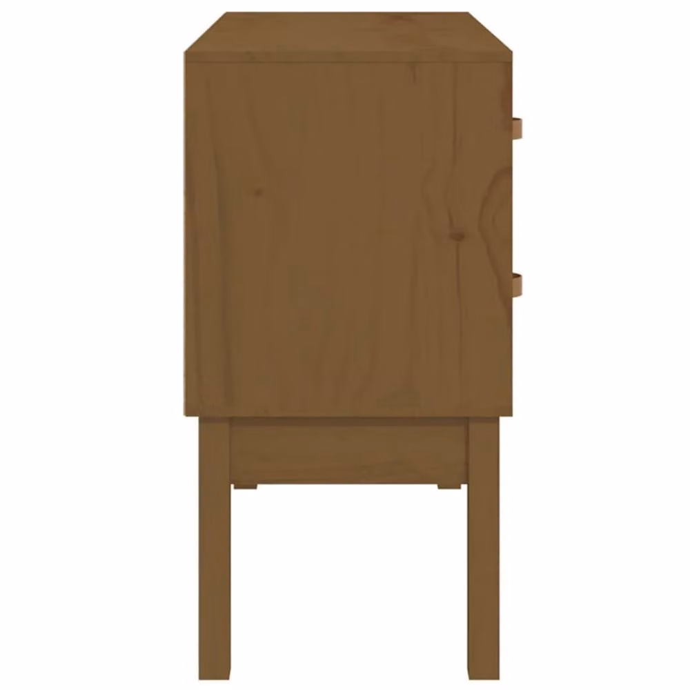 Berkfield Home Rustic Solid Wood Pine Console Cabinet, Honey Brown, W/D/H: 90 x 40 x 78 cm – 3