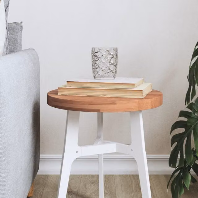 Berkfield Home Round Solid Wood Beech Table Top, Brown, Diameter: 30 cm, Height: 2.5 cm