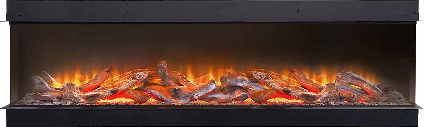 Acantha Fires & Fireplaces Ignis 2000 Panoramic Black Electric Media Wall Fire – 2