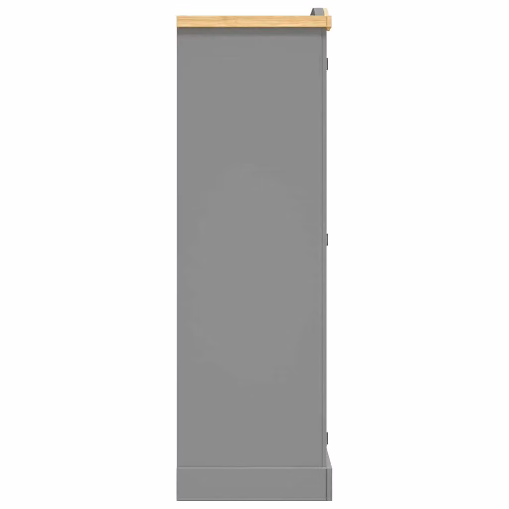 Berkfield Home Corona Range 3 Door Mexican Pine Wardrobe in Grey – 2