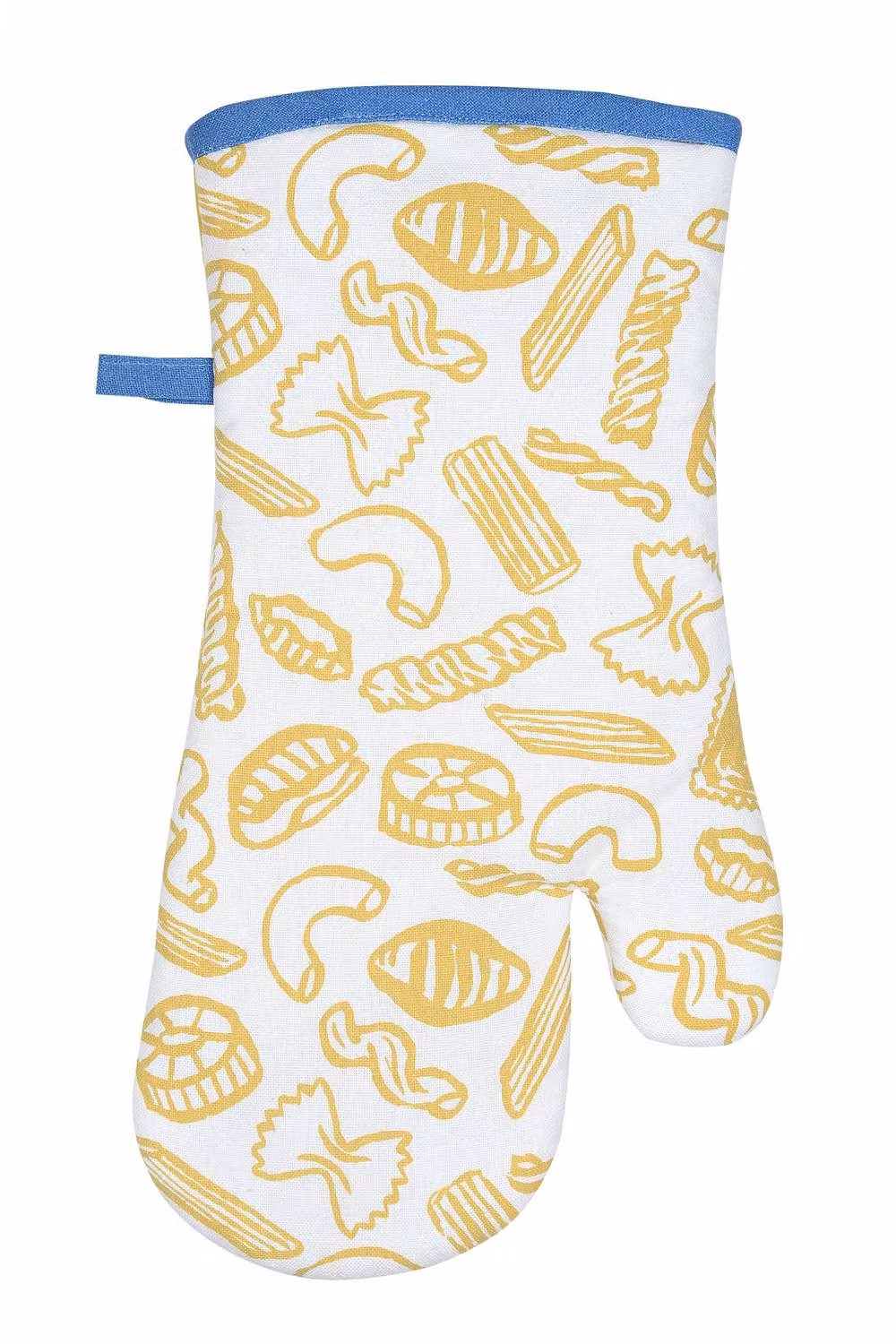 Ulster Weavers Pasta Lovers Club Cotton Gauntlet Oven Glove in Yellow and Beige – 2
