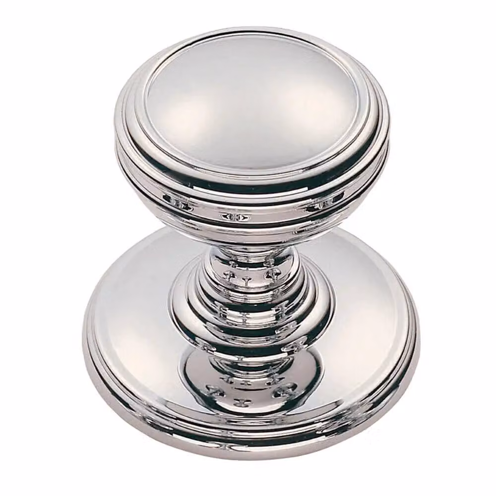 Loops 4x Ringed Tiered Cupboard Door Knobs in Polished Chrome, 38mm Diameter – 2