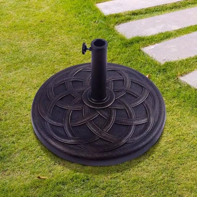 Outsunny Bronze Parasol Stand with 19kg Weighting