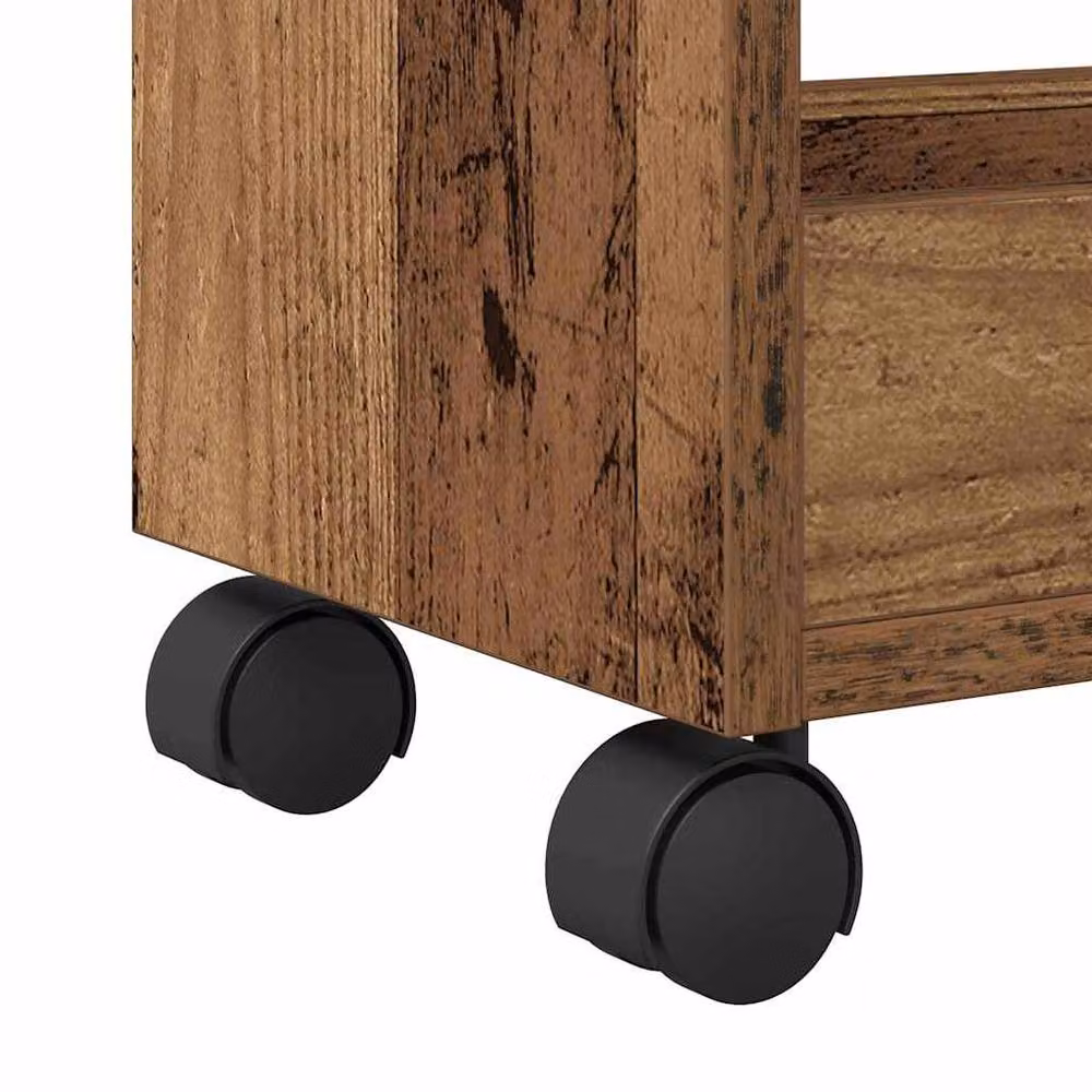 Berkfield Home Rolling Cabinet in Old Wood Brown, W/D/H: 60 x 22 x 79 cm – 5