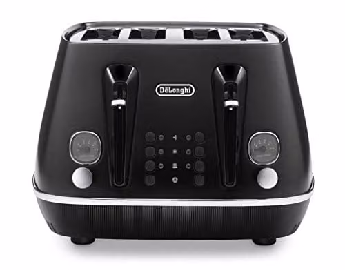 De'Longhi Distinta X Stainless Steel 4 Slice Toaster, Black – 1