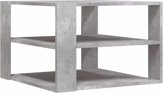 Berkfield Home Square Coffee Table in Concrete Grey, W/D/H: 59.5 x 59.5 x 40 cm – 1