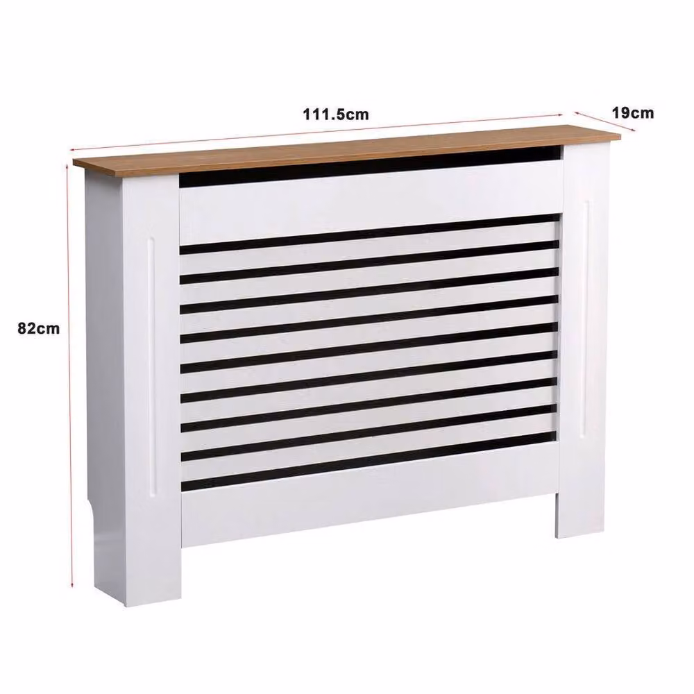 PAWNORA Medium MDF Radiator Cover in White, H 111.5 x W 82 cm x D 19 cm – 2