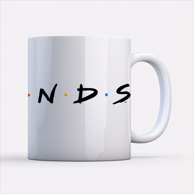 Official Friends Logo Ceramic Mug in White