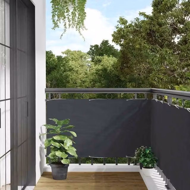 Berkfield Home Balcony Privacy Screen in Anthracite and Multicolour, W/H: 300 x 120 cm
