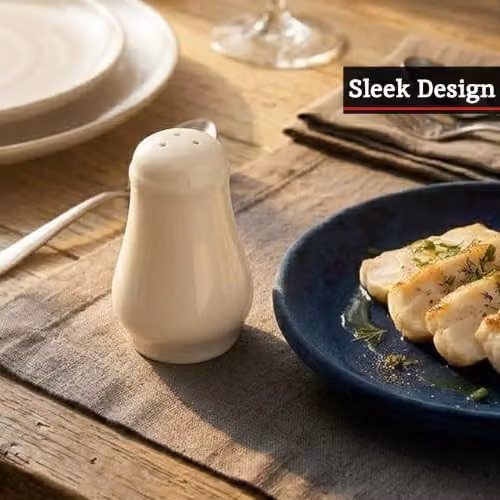 Orsina White Porcelain Pepper Shaker – 3