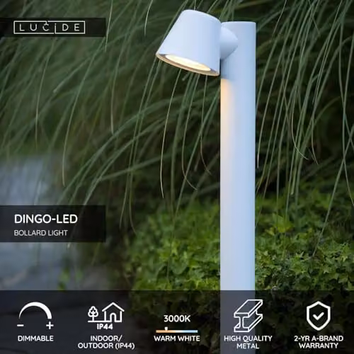 Lucide Dingo LED Dimmable Garden Bollard Light, White – 2