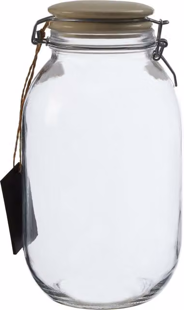 Orsina Medium Airtight Glass Storage Jar with Clip Lid in Clear – 1
