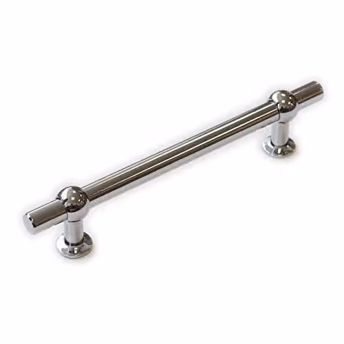 Polished Chrome Bar Handle in Silver, 160mm – 1