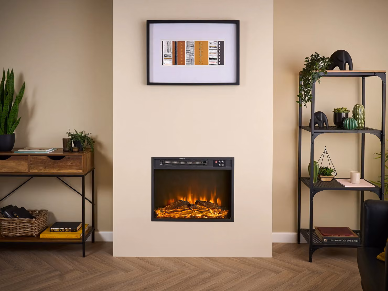 Adam Fires & Fireplaces Sureflame Ripley Inset Electric Fire with Remote Control in Black – 3