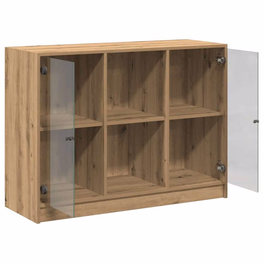 Berkfield Home Artisan Oak Sideboard in Brown, W/D/H: 102 x 37 x 75.5 cm – 3