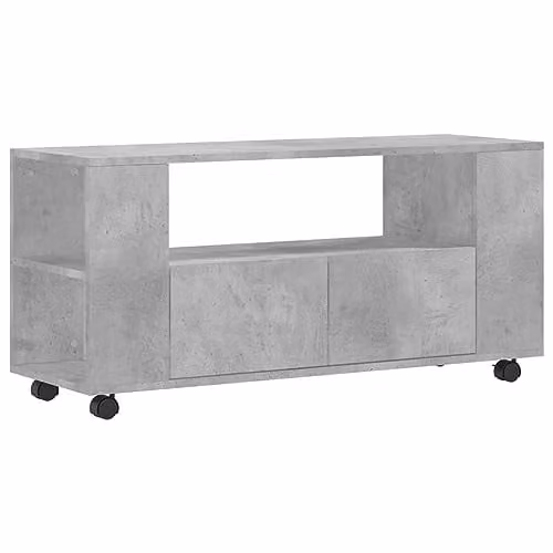 vidaXL Modern TV Cabinet in Brown and Grey Oak Wood, W/D/H: 102 x 34.5 x 43 cm
