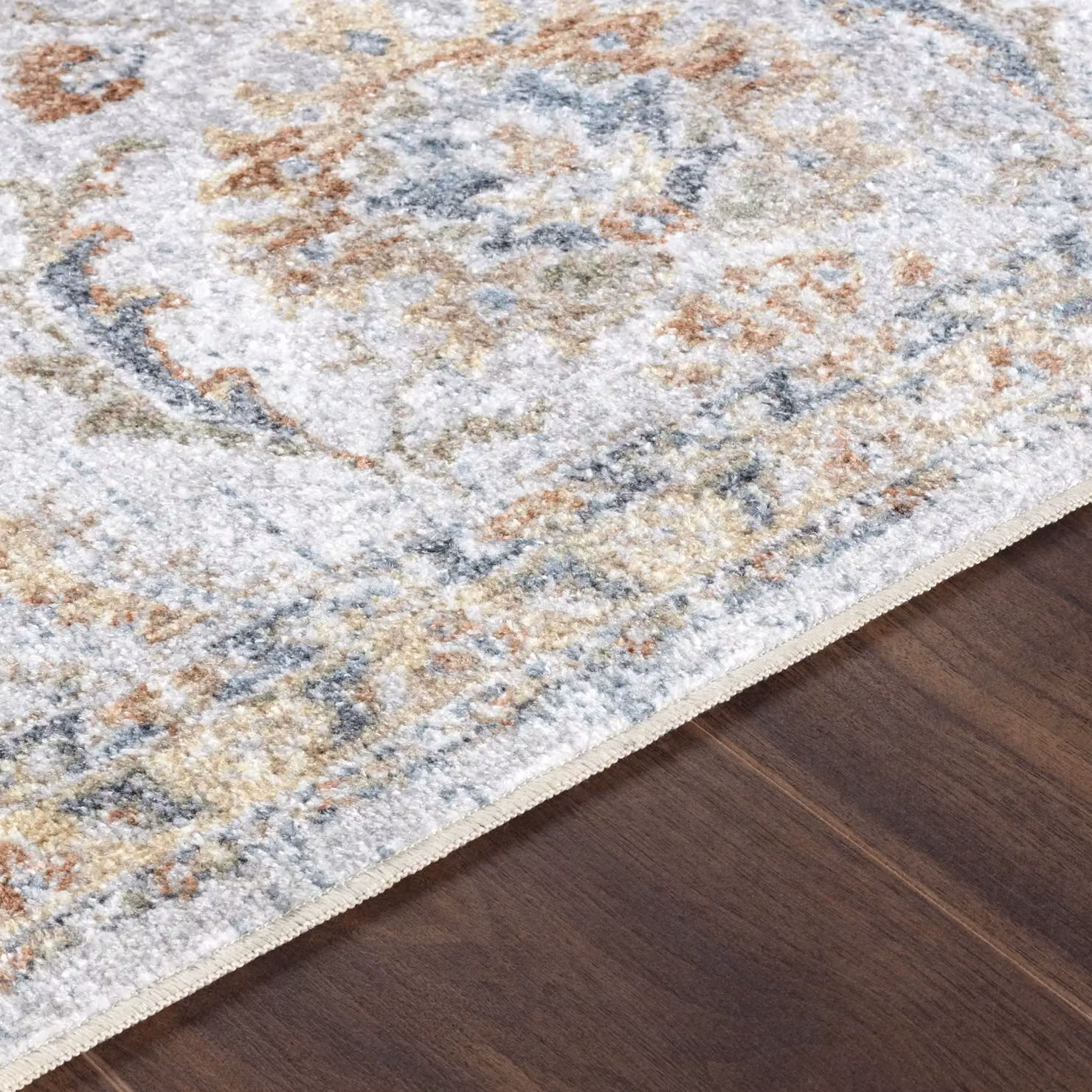 Livabliss Lilian Washable Vintage Boho Living and Dining Room Rug in Yellow and Grey, W: 160 cm, L: 215 cm – 3