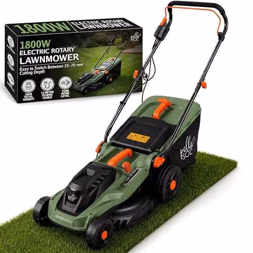 Pelle & Sol Electric Corded Lawn Mower with 43cm Cutting Width and 52L Grass Collector – 1