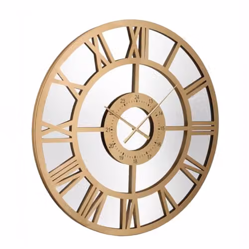 Charles Bentley Coniston Gold Mirrored Skeleton Wall Clock, W/D/H: 80 x 80 x 5 cm – 3