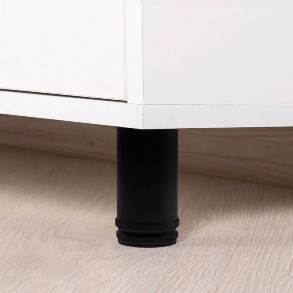 PAWNORA 4 Metal Furniture Legs with Non-Slip Feet in Black – 4