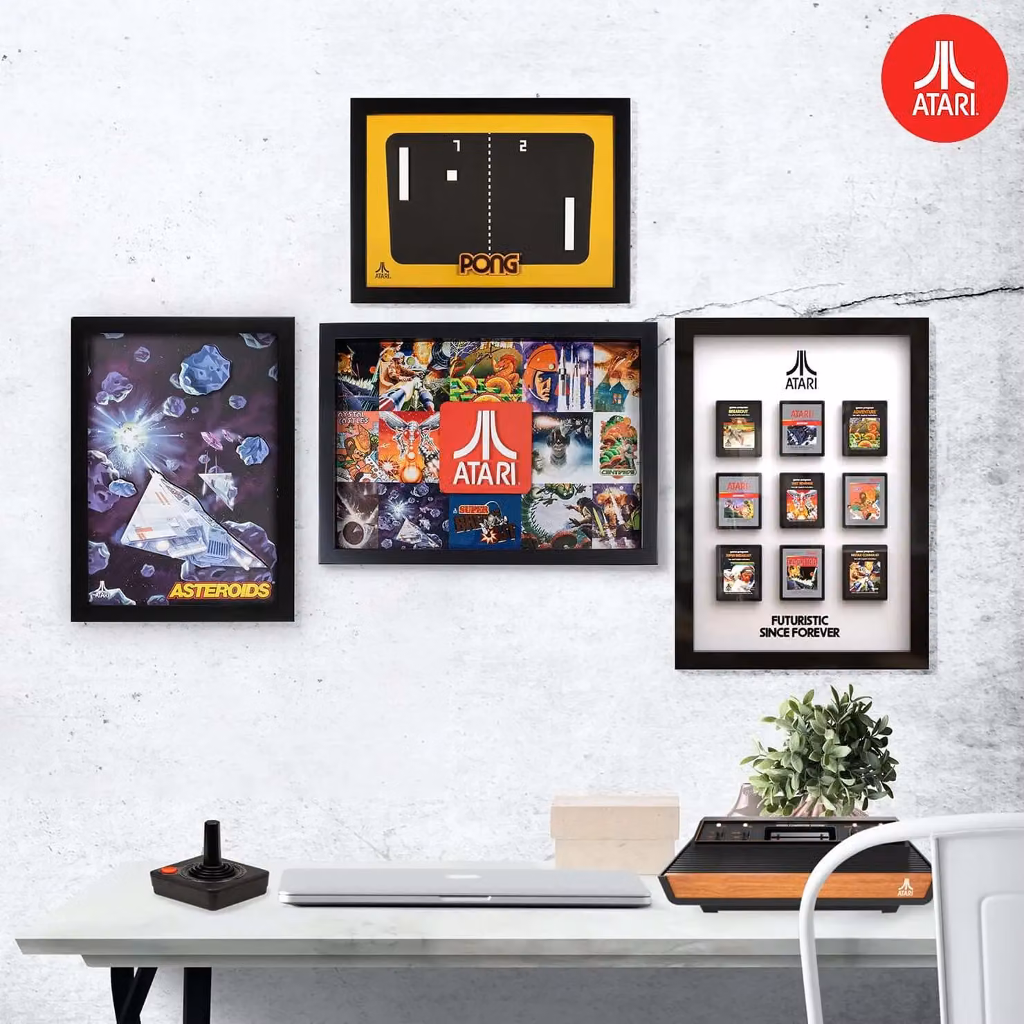 Thumbs Up Official Atari 3D Wall Art Cartridge Collection in Black – 7