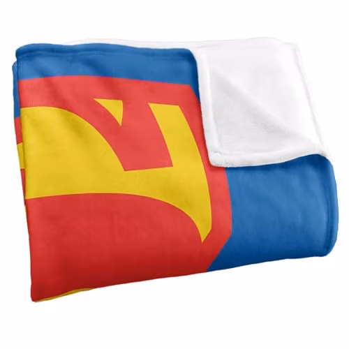Warner Bros. Superman Shield 1970 Super Soft Fleece Throw Blanket, Multicolour, W: 91.44 cm x D: 91.44 cm x H: 147 cm – 2