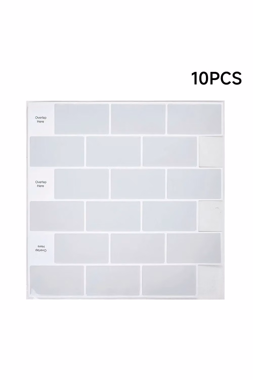 Living and Home 10 PCS Grey Peel and Stick Tile Look Wall Stickers – 2