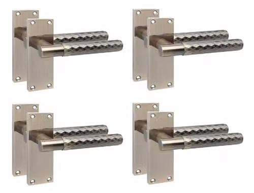 Golden Grace Knurled T-Bar Door Handles in Antique Brass, 4 Pairs