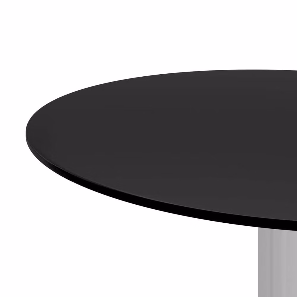 Berkfield Home Modern Round Black Coffee Table with Glossy Tempered Glass, W/D/H: 40 x 40 x 40 cm – 3