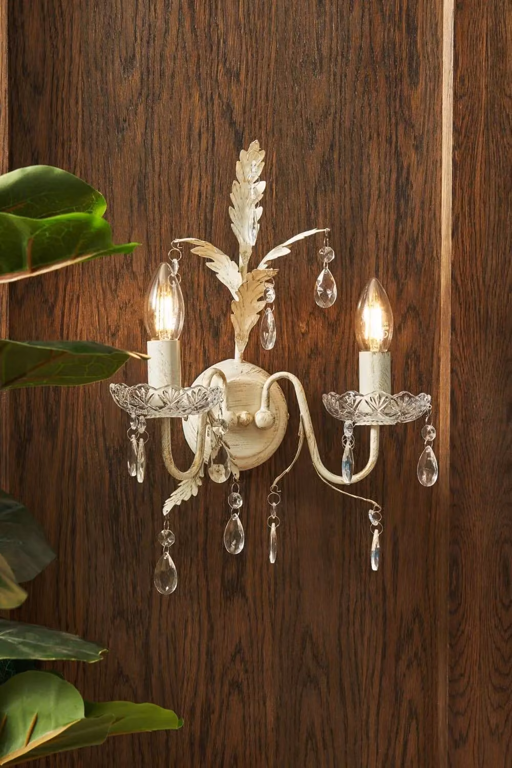 BHS Lighting Paisley Beige and White Wall Light – 2