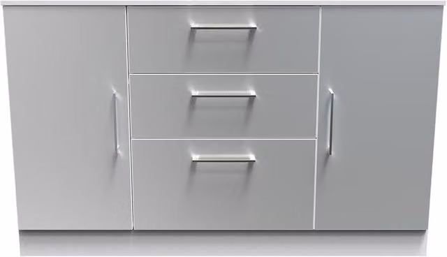 Ready Assembled 2 U Gloucester Black 2 Door 3 Drawer Sideboard – 1
