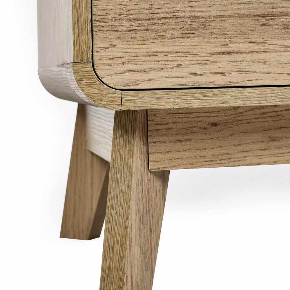 Cheshire Premium Freya 2 Drawer Oak Bedside Unit in Beige – 4