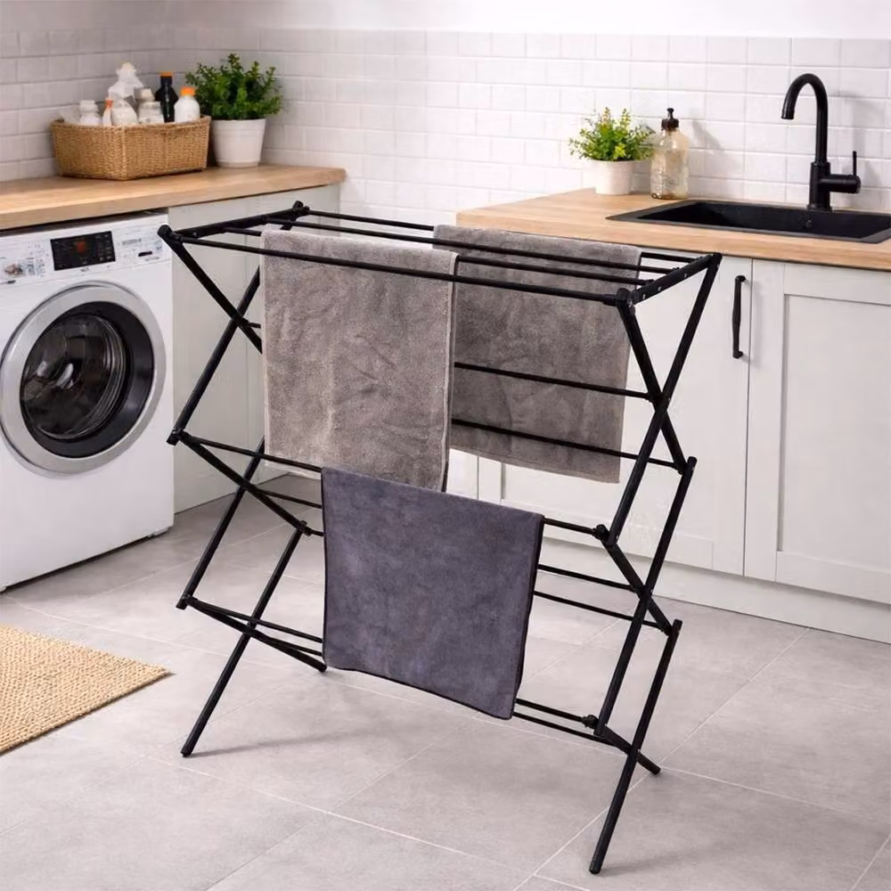 Havendro House Of Home 3 Tier Metal Clothes Airer with 16m Drying Space in Black – 4