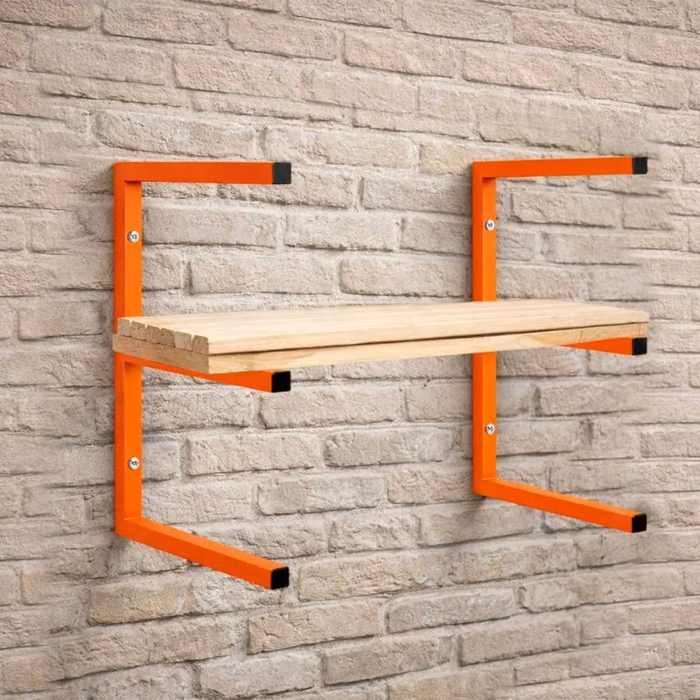 SPETLEK 2-Piece 3-Level Wall Mounted Rack, Orange, W: 52 cm, D: 42 cm, H: 52 cm – 2