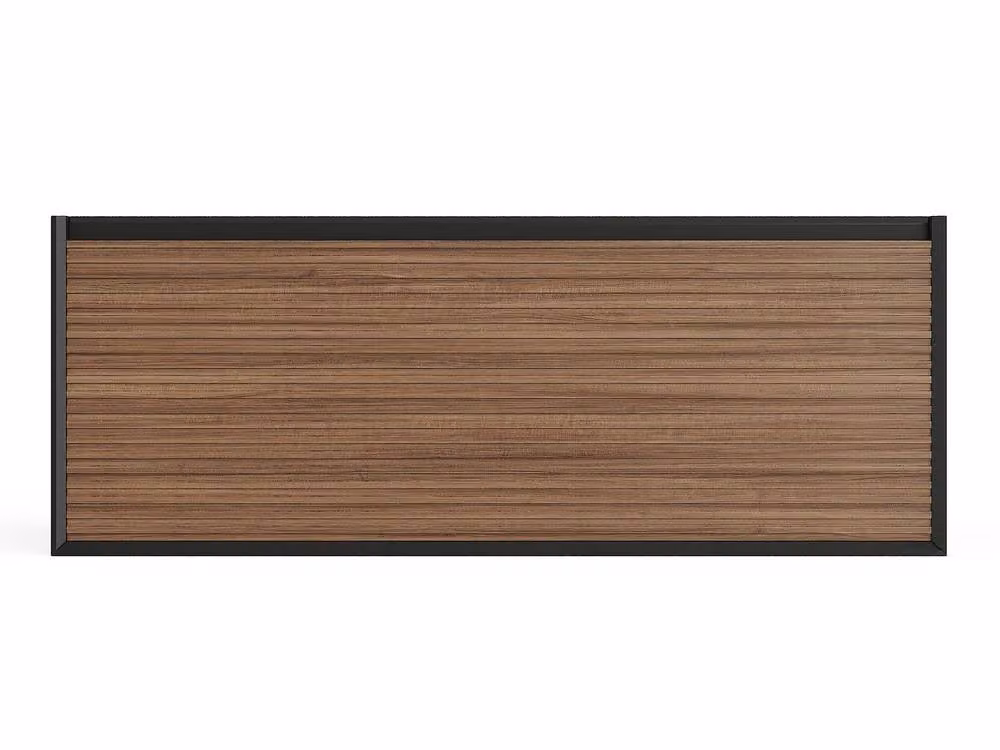 Vente-unique Striped Floating Vanity Unit in Dark Natural and Black, W: 120 cm, D: 45.8 cm, H: 45 cm – 2