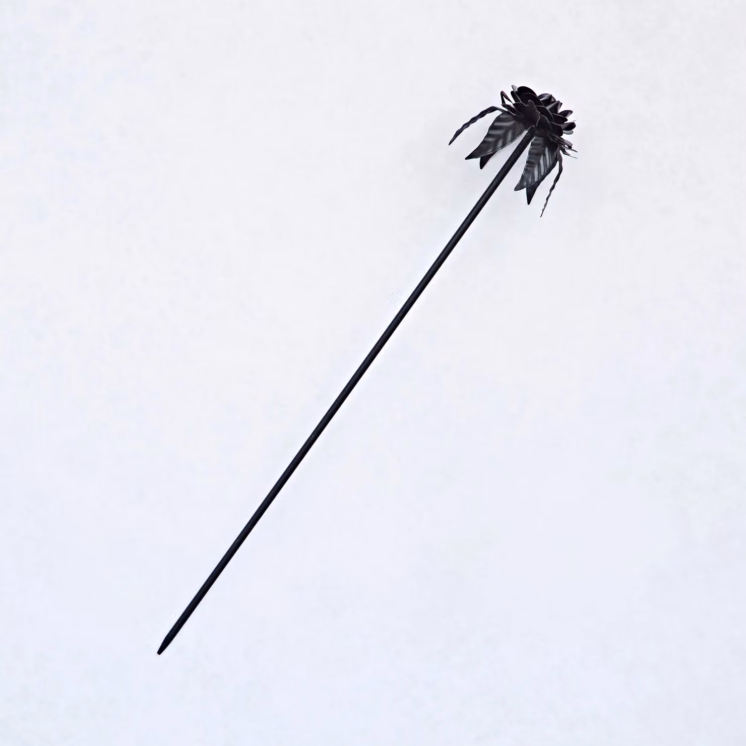 Paper High Black Rose Metal Garden Stake – 2