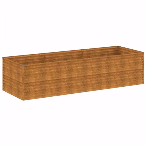 vidaXL Wooden Raised Garden Bed, Brown, W: 290 cm, D: 100 cm, H: 69 cm – 1