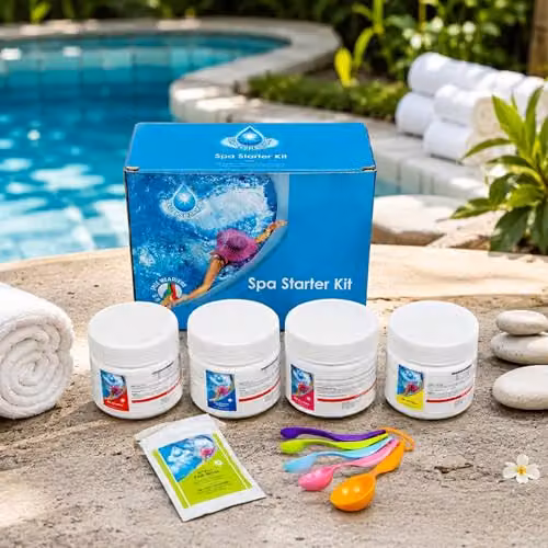 SHATCHI Granulated Chlorine and pH Starter Kit for Above Ground and Inflatable Pools, 2.2 kg – 2