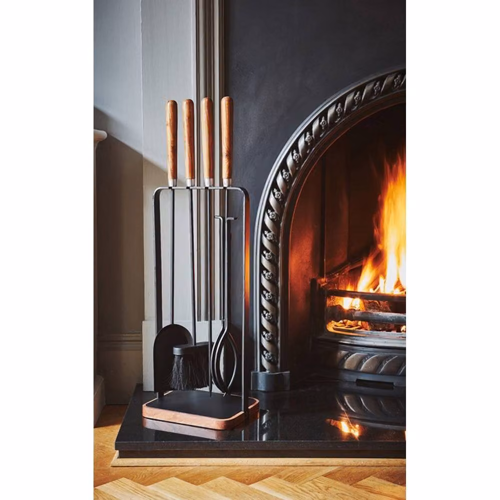 Ivyline Fireside Companion Set in Brown and Black, W: 24 cm, D: 24 cm, H: 73 cm – 2