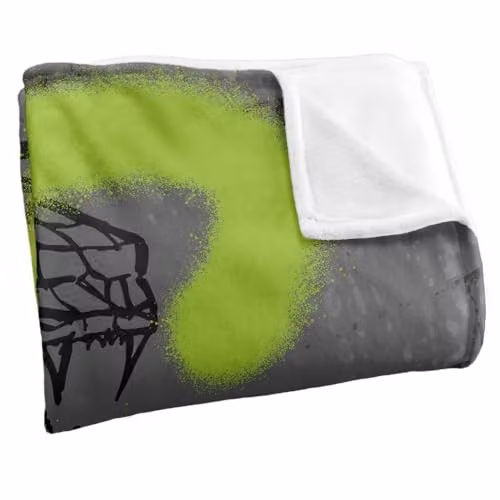 Warner Brothers Harry Potter Slytherin Graffiti Fleece Blanket, Multicolour and White, W/D/H: 152 x 127 cm – 2
