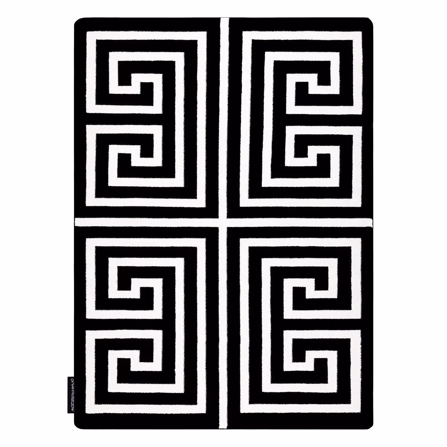 RugsX Hampton Geometric Rectangular Rug in Black, W: 80 cm, L: 150 cm – 3