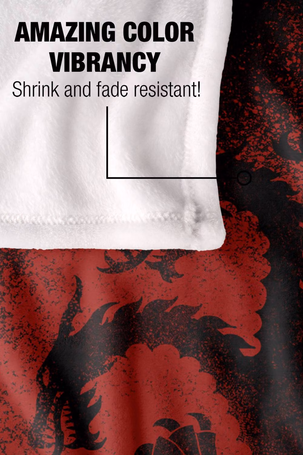 Warner Bros. Game of Thrones Targaryen Sigil Super Soft Silky Touch Blanket, Extra Large, Multicolour – 4