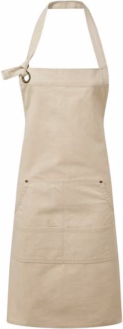 Premier Cotton Canvas Pocket Apron in Beige and Sand